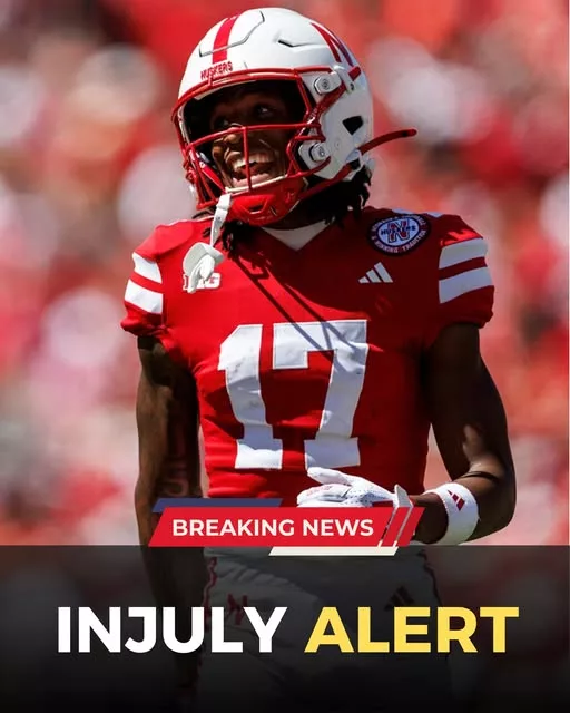 Cover Image for 🚨 SAD NEWS: Nebraska Cornhuskers Star Jacory Barney Jr.’s Season Comes to a Heartbreaking End Ahead of Ohio Matchup