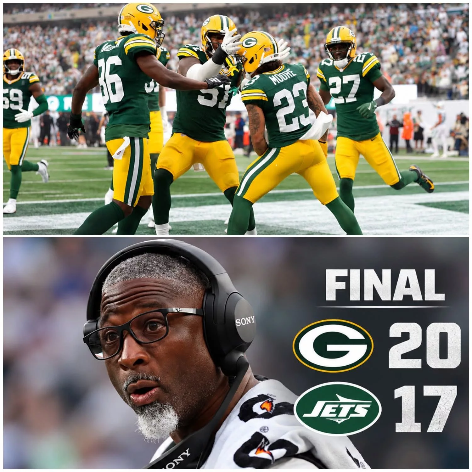 Cover Image for BREAKING NEWS: New York Jets head coach Aaron Glenn’s postgame gesture toward the Green Bay Packers players following his team’s heartbreaking 20–17 loss has gone viral on social media. [Video]
