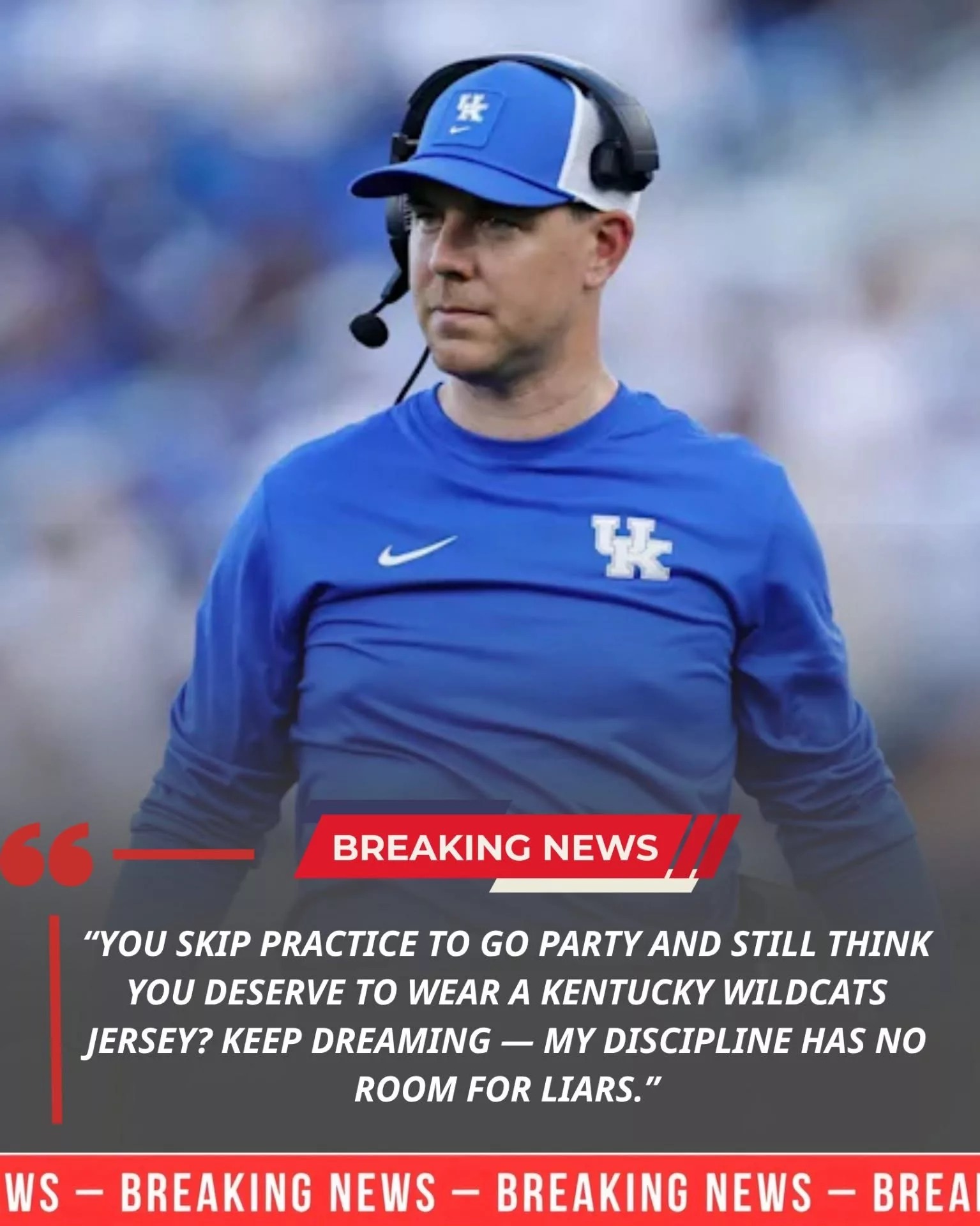 Cover Image for 🚨 BREAKING: Kentucky Wildcats in Turmoil After Head Coach Will Stein Suspends Two Star Players