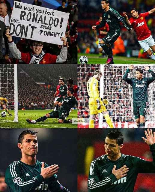 Cover Image for 🇵🇹❤️ O REGRESSO DE CR7 A OLD TRAFFORD QUE PAROU O MUNDO DO FUTEBOL… Em março de 2013, Cristiano Ronaldo voltou a pisar o relvado de Old Trafford pela primeira vez desde a sua saída do Manchester United, em 2009. Desta vez, porém, regressava como adversário — vestindo a camisola do Real Madrid e enfrentando o clube que ajudou a transformá-lo numa estrela mundial. 😢⚽ Na primeira mão, no Santiago Bernabéu, CR7 já tinha deixado a sua marca com um cabeceamento impressionante diante de Patrice Evra, empatando a partida em 1-1. Na segunda mão, tudo estava em aberto. Até que, aos 69 minutos, Cristiano apareceu no momento decisivo para aproveitar o cruzamento de Gonzalo Higuaín e colocar o Real Madrid novamente na frente. Mas o que aconteceu imediatamente depois do golo emocionou milhões… 👀 Em vez de festejar, Ronaldo levantou as mãos na direção da Stretford End, num gesto de respeito e pedido de desculpas aos adeptos que um dia cantaram o seu nome. 🔥 CR7 marcou contra a sua antiga casa… mas o seu coração parecia continuar em Manchester. Um golo decisivo, uma noite histórica e uma despedida carregada de emoção. Old Trafford nunca esqueceu Cristiano Ronaldo. E Cristiano Ronaldo também nunca esqueceu Old Trafford. ❤️