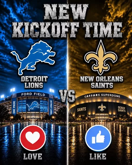 Cover Image for “CANCEL YOUR SUNDAY PLANS!” — NFL Drops a Schedule Bomb: Detroit Lions vs. New Orleans Saints Set to Shake the Season 🔥