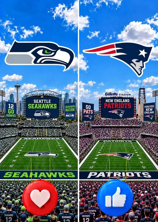 Cover Image for 🗓️ CONFIRMED: The Seattle Seahawks vs. New England Patriots game has been scheduled. 🔥