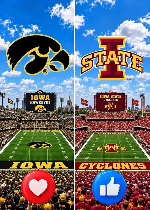 Cover Image for 🗓️ CONFIRMED: The Iowa Hawkeyes vs. Iowa State Cyclones game has been scheduled. 🔥