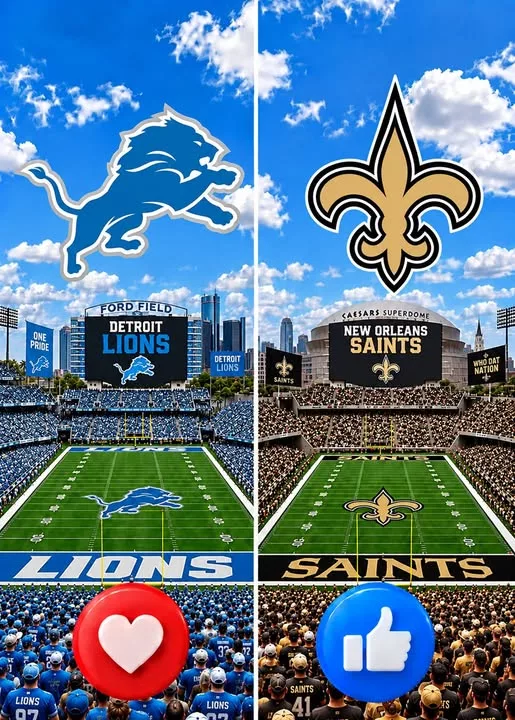 Cover Image for 🗓️ CONFIRMED: The Detroit Lions vs. New Orleans Saints game has been scheduled. 🔥