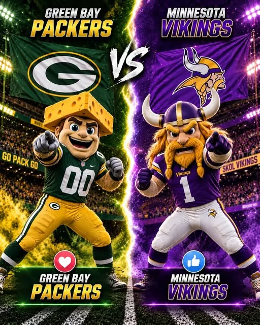 Cover Image for 🏈 WHICH CHANNELS WILL BROADCAST THE GAME BETWEEN GREEN BAY PACKERS AND MINNESOTA VIKINGS? 🧀🏈🔥❤️