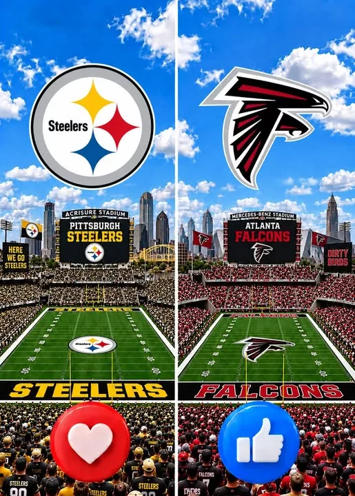 Cover Image for 🗓️ CONFIRMED: The Pittsburgh Steelers vs. Atlanta Falcons game has been scheduled. 🔥