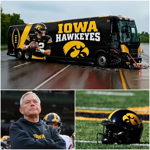 Cover Image for 🚨 TERRIFYING NEWS: Iowa Hawkeyes Shaken by Horrific Team Bus Accident — Kamari Moulton Among the Biggest Concerns 🏈💔
