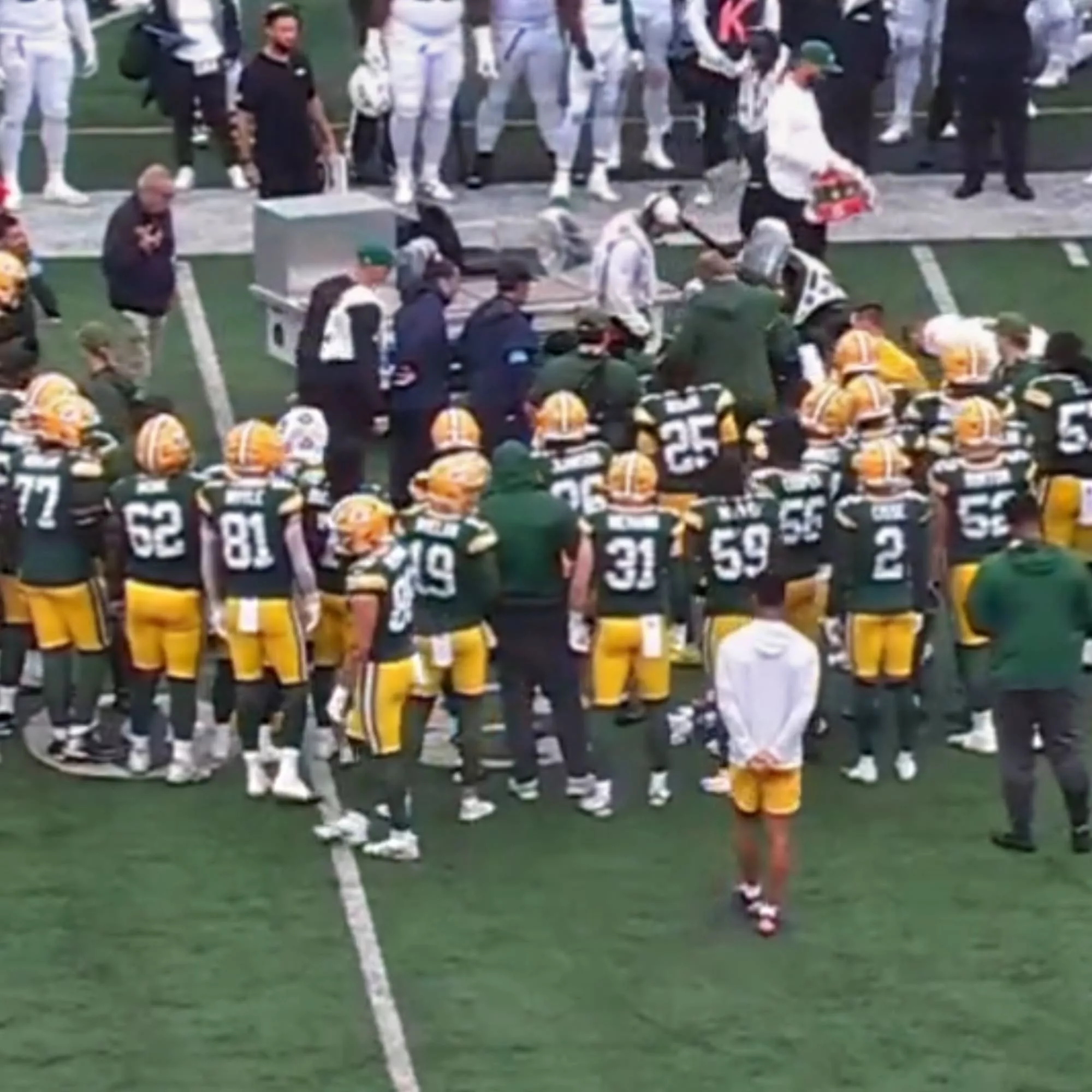 Cover Image for VERY SCARY SCENE: Packers Star Jayden Reed Placed On Spine Board After Frightening Hit [VIDEO]