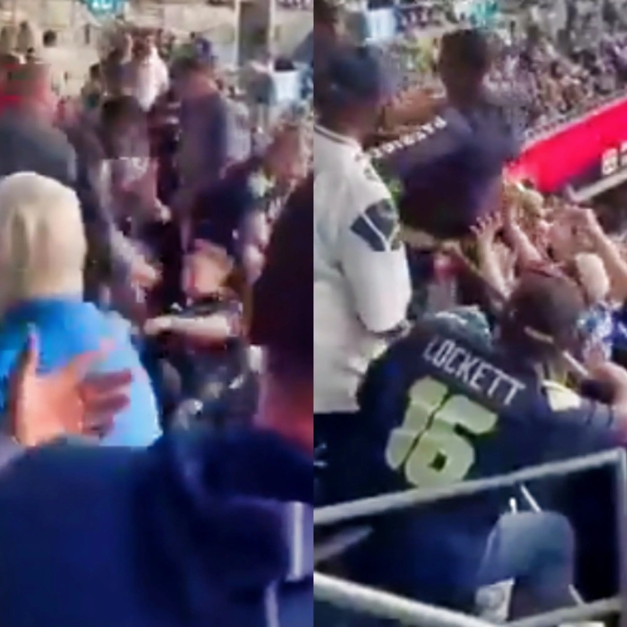Cover Image for Chaos At Lumen Field — Man Nearly Falls Off Railing During Chaotic Brawl In The Stands On Opening Night [VIDEO]