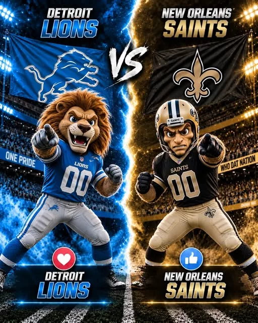 Cover Image for 🏈 WHICH CHANNELS WILL BROADCAST THE GAME BETWEEN DETROIT LIONS AND NEW ORLEANS SAINTS? 🦁🏈🔥❤️