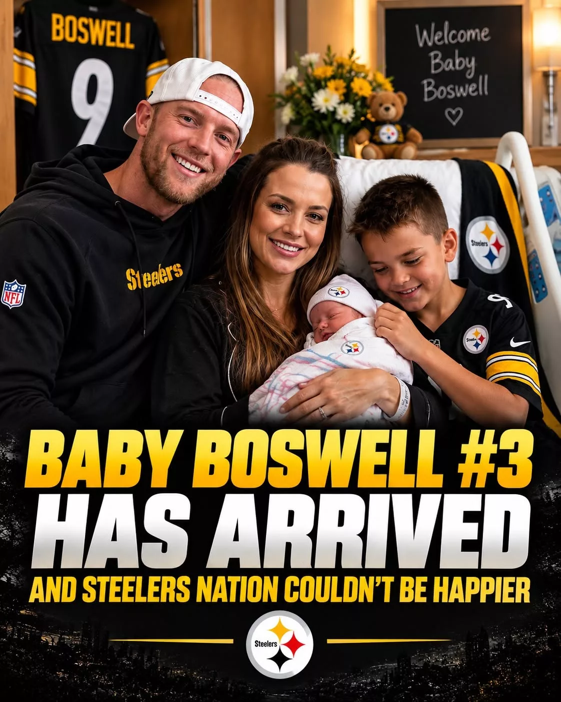 Cover Image for 👶 Chris Boswell’s Baby Announcement Has Pittsburgh Fans Smiling Everywhere.
