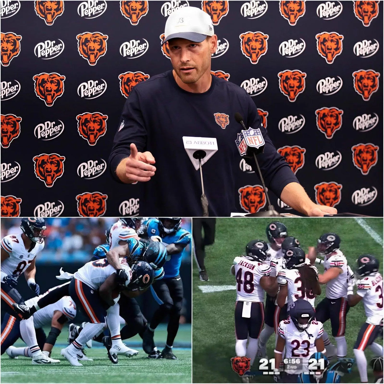 Cover Image for âA Missed Responsibilityâ: Ben Johnson Erupts Over Officiating and Opponent Misconduct Following Bearsâ Historic 59â37 Victory