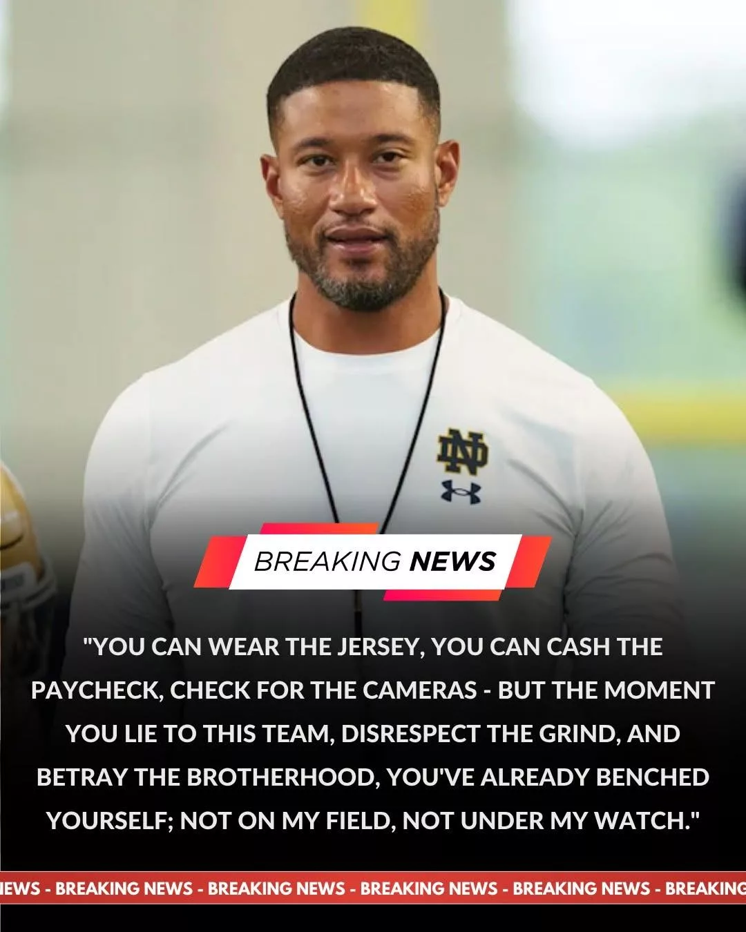 Cover Image for BREAKING: Marcus Freeman Stuns College Football After Suspending Three Notre Dame Stars Over Alleged Nightclub Incident