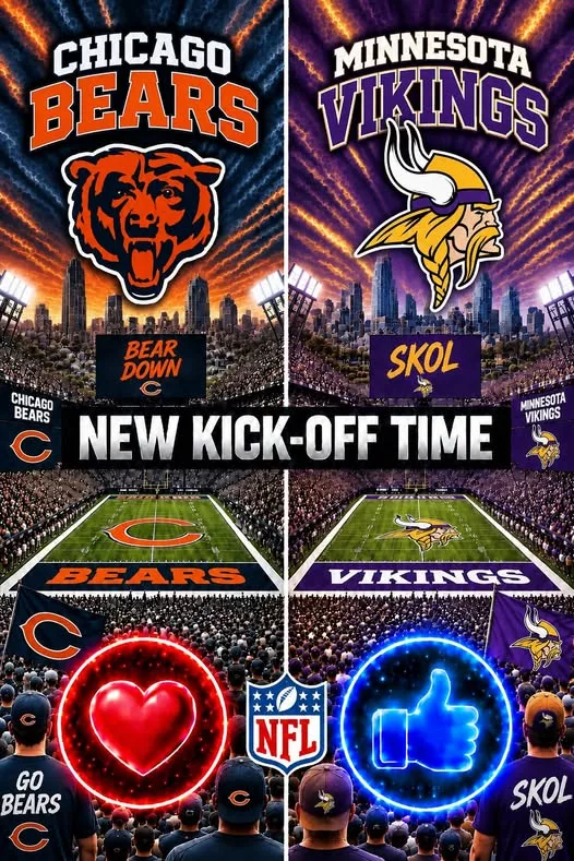Cover Image for 🔥 “CANCEL YOUR SUNDAY PLANS!” — NFL DROPS A SCHEDULE BOMB: CHICAGO BEARS vs. MINNESOTA VIKINGS SET TO SHAKE THE SEASON 🔥