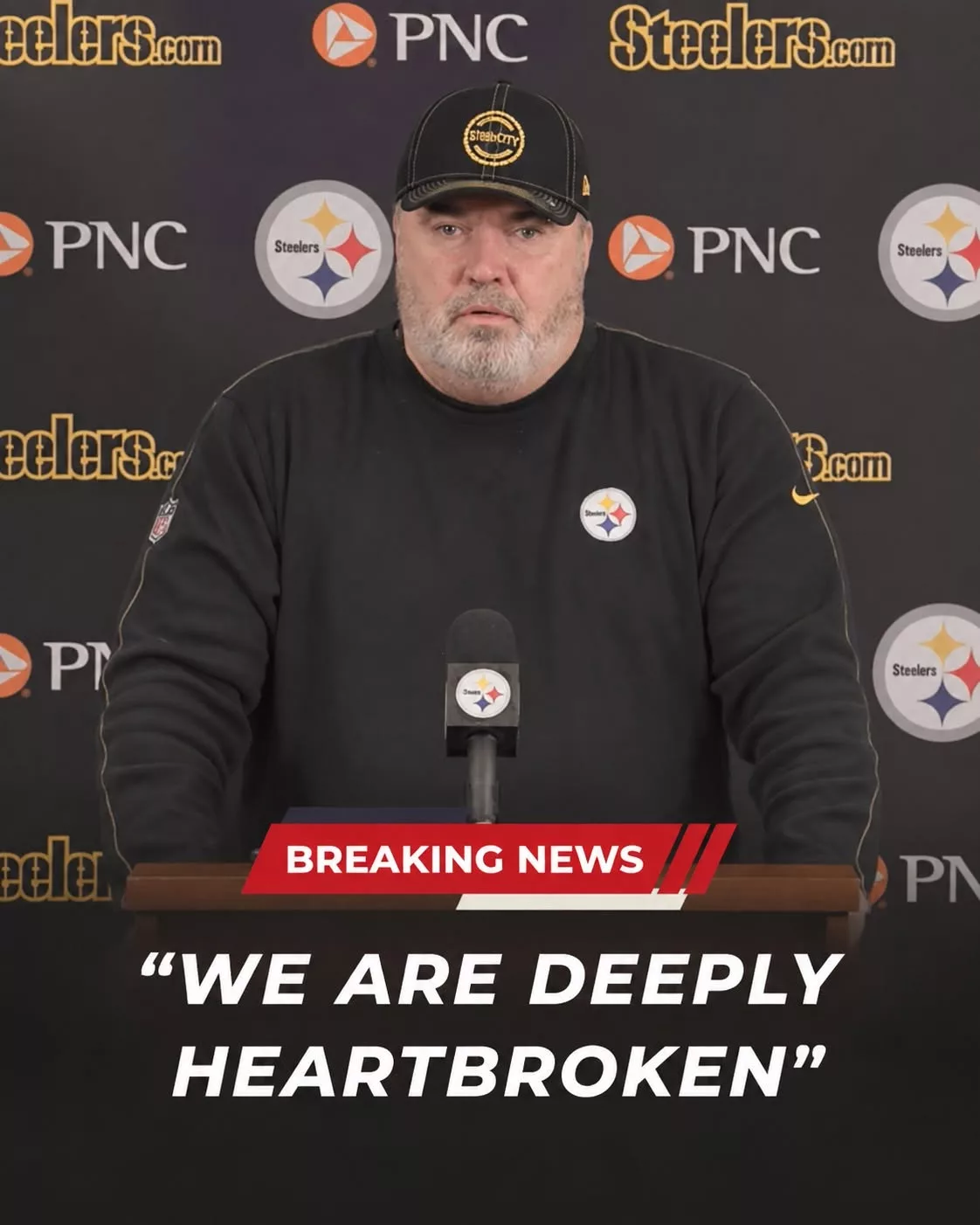 Cover Image for 💔 30 MINUTES AGO: Pittsburgh Steelers head coach Mike McCarthy delivered heartbreaking news