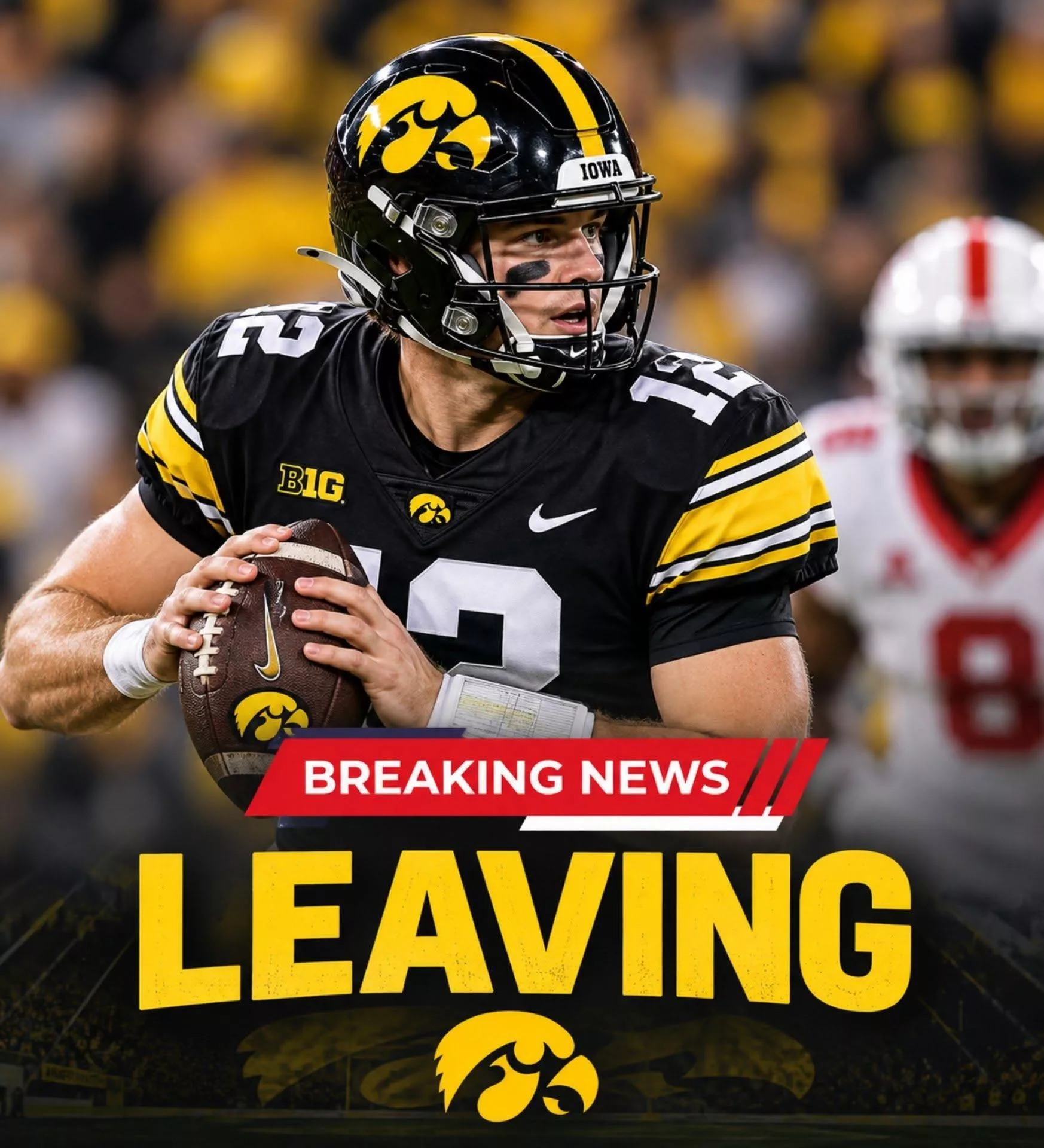 Cover Image for BREAKING: “No, I’m Leaving” — Iowa Hawkeyes Star Stuns the Football World by Signing a $6M Long-Term Extension with…