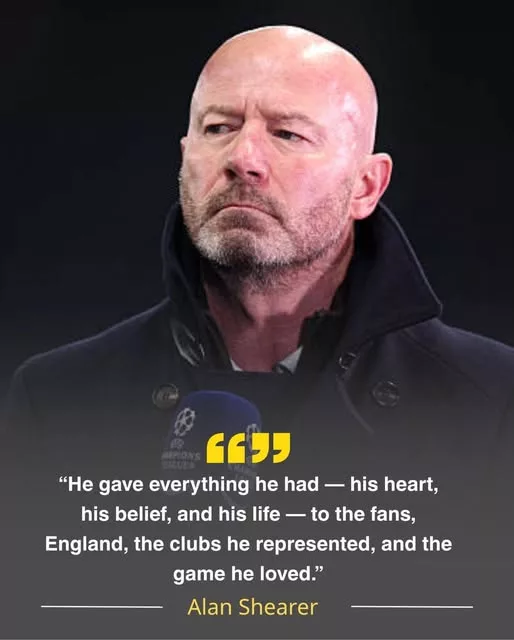 Cover Image for 💔 EMOTIONAL UPDATE FROM ENGLAND — FANS ARE ASKING: WHAT IS HAPPENING TO ALAN SHEARER?  A quiet message connected to England and Newcastle United legend Alan Shearer has suddenly caught the attention of football fans, leaving many wondering what is really happening behind the scenes.  The former England captain and Premier League goalscoring icon has reportedly been surrounded by family and close friends during what has been described as a particularly difficult and sensitive period.  One emotional comment attributed to someone close to the family has only deepened the concern:  💬 “Alan is extremely exhausted.”  But what exactly is behind this worrying update? Why did those close to Shearer decide to speak now, despite the family’s long-standing privacy?  The full story — and the message that has fans deeply concerned — is below. 👇💔
