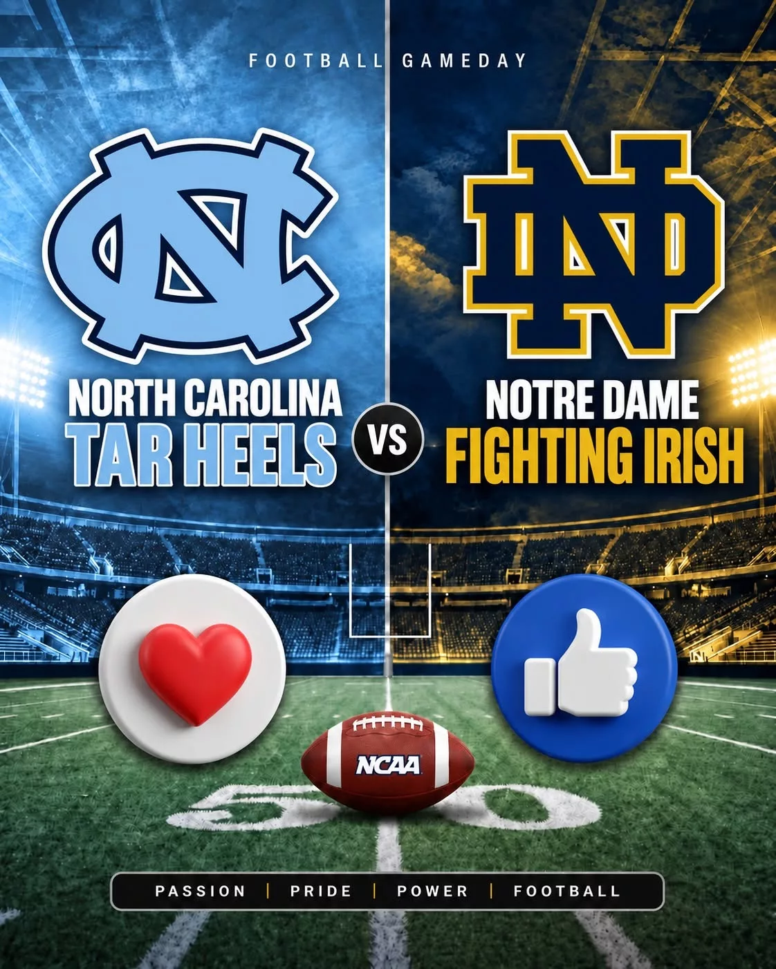 Cover Image for 🚨🏈 CANCEL YOUR SATURDAY PLANS: A Massive Schedule Bomb Just Dropped for the Ultimate Collision Between North Carolina and Notre Dame! 🔥🐏☘️