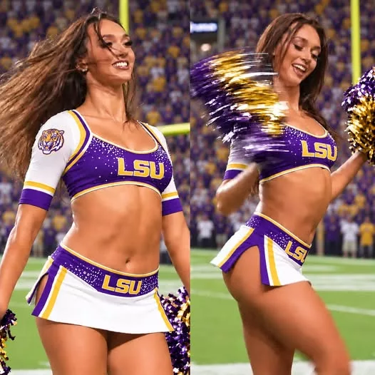 Cover Image for Famous “Masters Girl” Is Going Viral With Her Seductive Cheeks-Out Performance On The Sideline As an LSU Tigers Cheerleader [VIDEO]