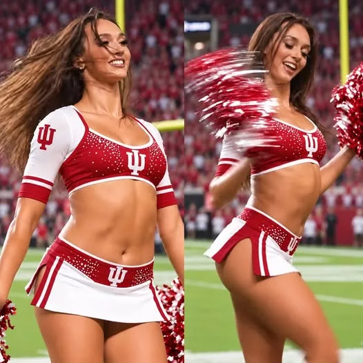 Cover Image for Famous “Masters Girl” Is Going Viral With Her Seductive Cheeks-Out Performance On The Sideline As an Indiana Hoosiers Cheerleader [VIDEO]