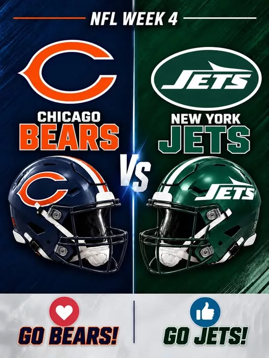 Cover Image for 🚨🏈 “CANCEL YOUR SUNDAY PLANS!” — NFL SCHEDULE SPOTLIGHT: Chicago Bears vs. New York Jets Set to Shake the Season