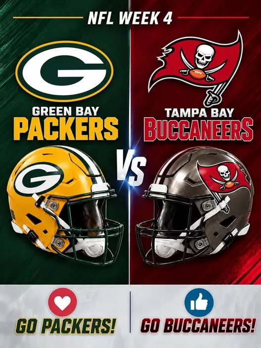 Cover Image for 🚨🏈 “CANCEL YOUR SUNDAY PLANS!” — NFL SCHEDULE SPOTLIGHT: Green Bay Packers vs. Tampa Bay Buccaneers Set to Shake the Season