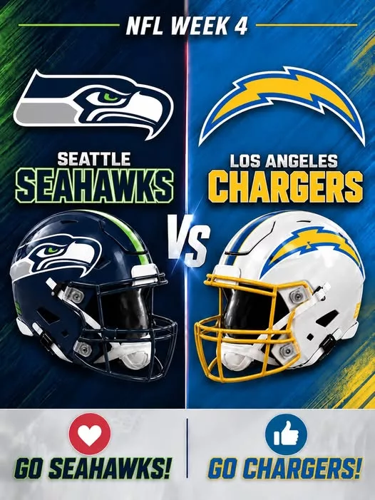 Cover Image for 🚨🏈 “CANCEL YOUR SUNDAY PLANS!” — NFL SCHEDULE SPOTLIGHT: Seattle Seahawks vs. Los Angeles Chargers Set to Shake the Season