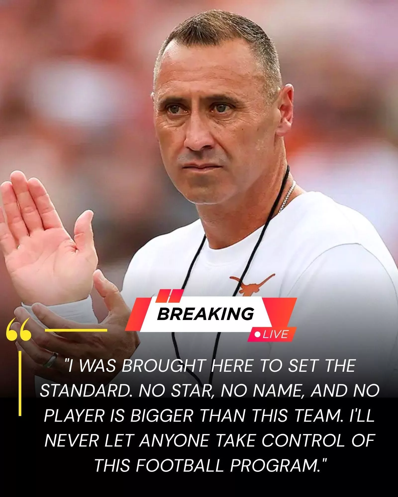 Cover Image for 🚨 BREAKING NEWS: STEVE SARKISIAN CONFRONTS STAR PLAYER OVER ALLEGED ABUSE OF POWER AS TEXAS LONGHORNS CULTURE COMES UNDER SCRUTINY