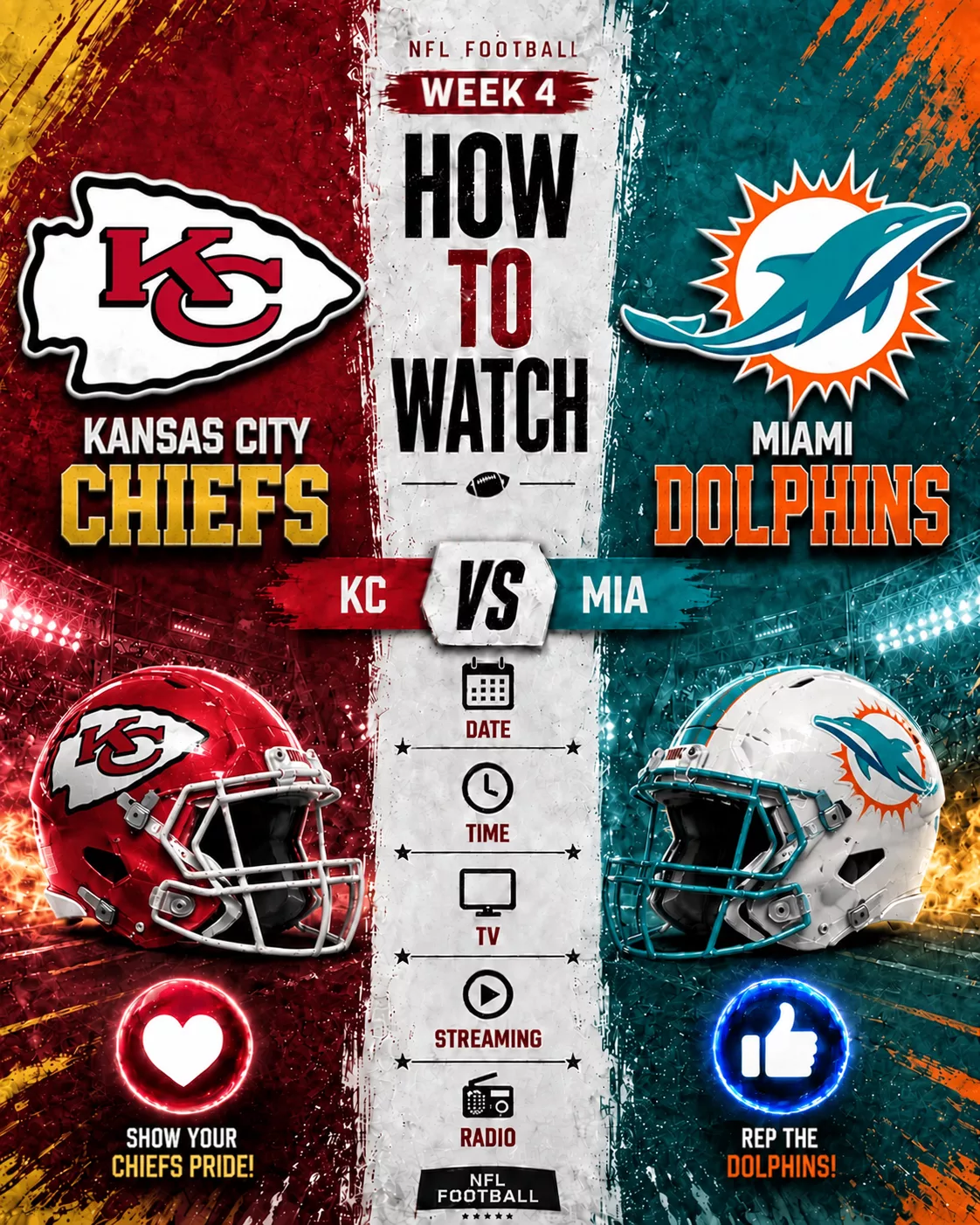 Cover Image for HOW TO WATCH: Kansas City Chiefs vs. Miami Dolphins — Game Time, TV Channel, Streaming Info, and Everything You Need to Know