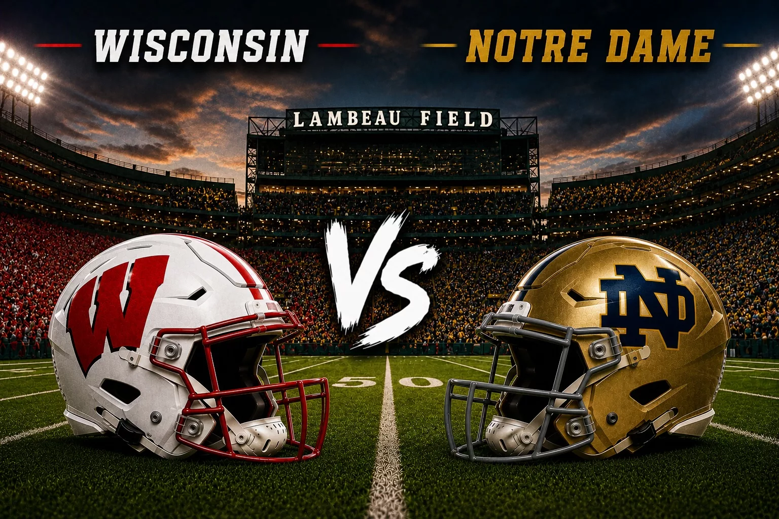 Cover Image for 🚨 “CANCEL YOUR SATURDAY PLANS!” — College Football Drops a Schedule Bomb: Notre Dame vs. Wisconsin Set to Shake the Season 🔥🏈