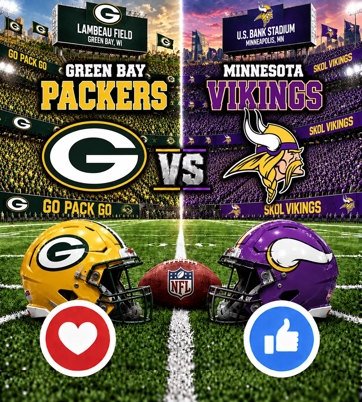 Cover Image for GAME TIME MOVED: GREEN BAY PACKERS VS. MINNESOTA VIKINGS RESCHEDULED — IMPORTANT INFO BELOW