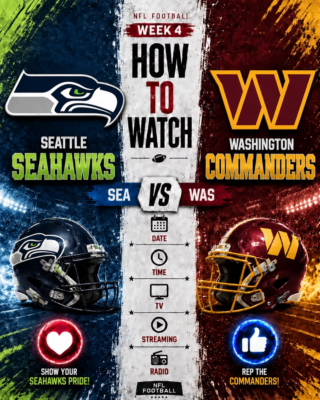 HOW TO WATCH: Seattle Seahawks vs. Washington Commanders — Game Time, TV Channel, Streaming Info, and Everything You Need to Know