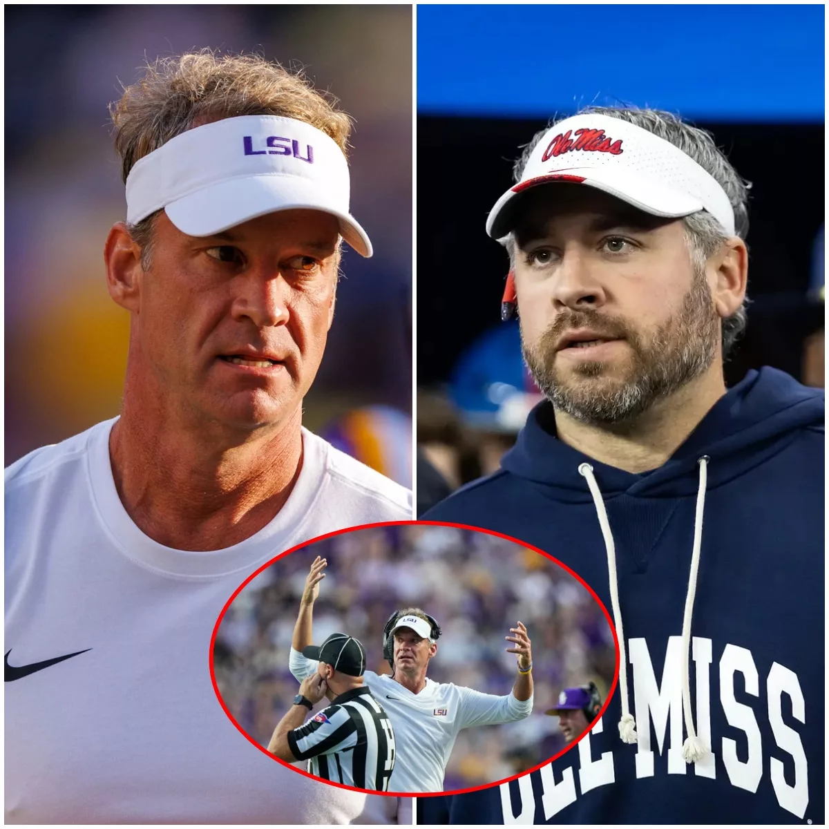 Cover Image for 🚨 BREAKING NEWS: The NCAA Disciplinary Committee (COI) has reportedly issued a warning and fined Ole Miss head coach Pete Golding $20,000 for unsportsmanlike conduct after he allegedly shouted “profanity” three times at LSU Tigers head coach Lane Kiffin following a controversial late-game sequence during Ole Miss’ dramatic 32–24 victory over LSU, involving a crucial play in the closing minutes that left Golding absolutely furious… (VIDEO)