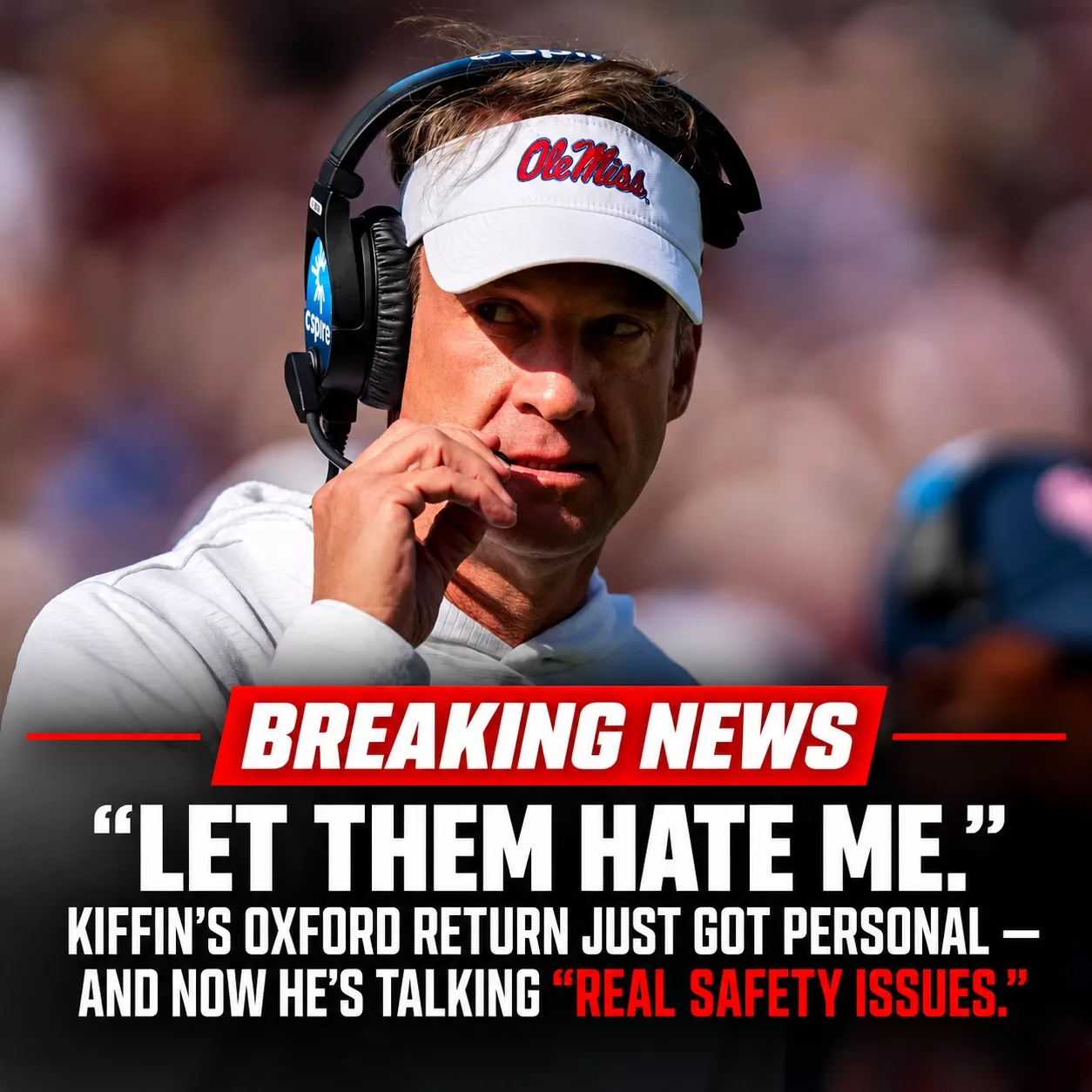 Cover Image for 🚨 “HATRED” AND “REAL SAFETY ISSUES.” Lane Kiffin Drops a Chilling Warning Ahead of His Hostile Return to Ole Miss With LSU — And What He Revealed About the Trip to Oxford Has College Football Fans Seriously Concerned