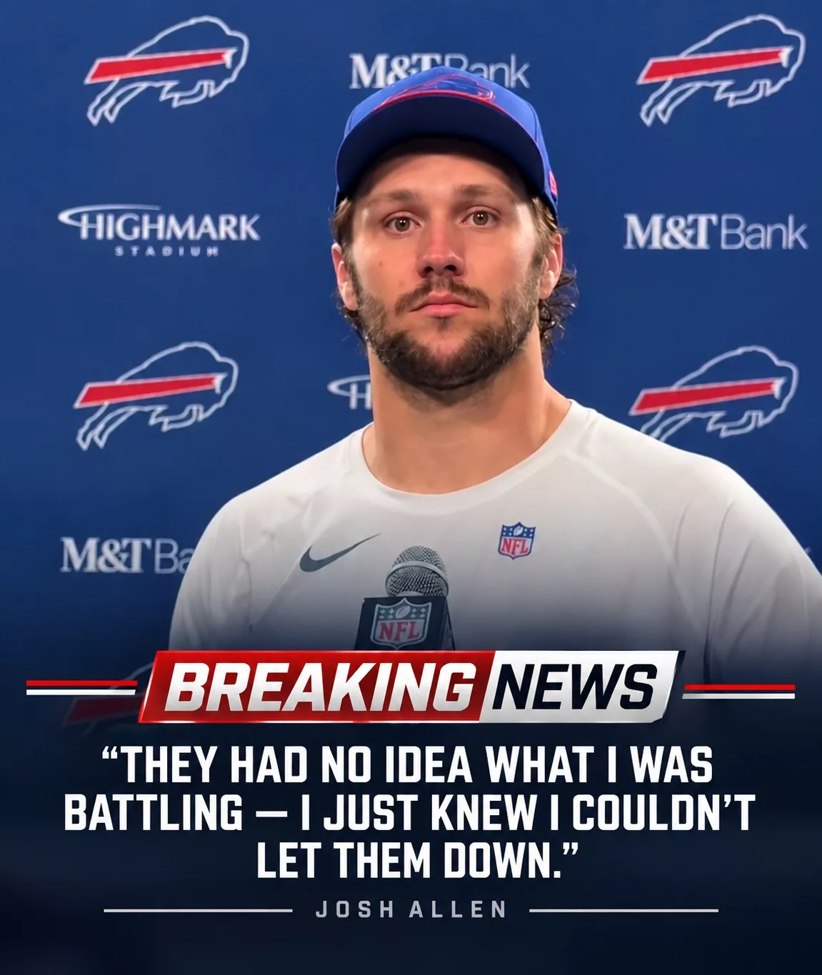 Cover Image for 😢 “I GAVE EVERYTHING I HAD”: An Emotional Josh Allen Fought Back Tears After Battling Through Illness to Lead Buffalo Past Detroit — But His Message About His Teammates Hit Bills Mafia Even Harder…