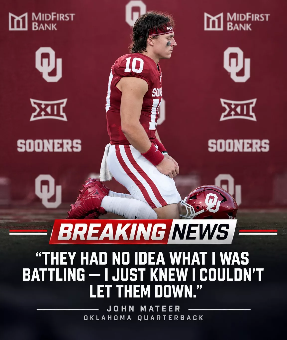 Cover Image for 😢 “I GAVE EVERYTHING I HAD”: An Emotional Oklahoma Sooners Quarterback Fought Back Tears After Battling Through Adversity to Lead Oklahoma Past New Mexico 14–6 — But His Message About His Teammates Hit Sooners Fans Even Harder…