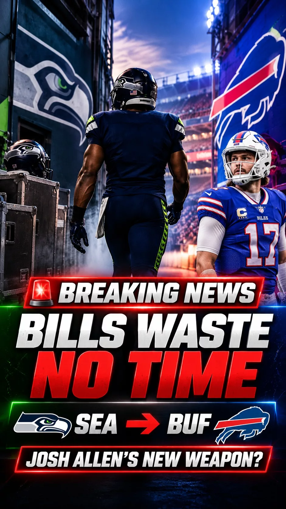 Cover Image for 🚨 BILLS WASTE NO TIME: Just 24 Hours After the Super Bowl Champion Seattle Seahawks Suddenly Cut Him Loose, a Former Super Bowl Champion Reportedly Agrees to Join Buffalo — And the Bills May Have Just Stolen a Game-Changing New Weapon for Josh Allen