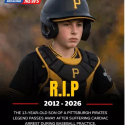 💔 SAD NEWS: 13-year-old son of a Pittsburgh Pirates legend d.i.e.s after going into cardiac arrest during baseball practice.