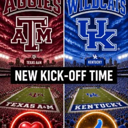 “CANCEL YOUR SATURDAY PLANS!” — COLLEGE FOOTBALL DROPS A SCHEDULE BOMB: Texas A&M Aggies vs. Kentucky Wildcats Set to Shake the Season
