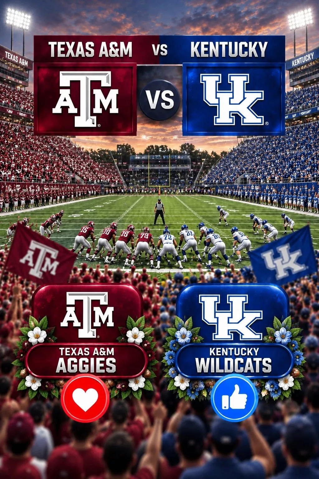 Cover Image for π₯ PRIME-TIME SHOWDOWN: ESPN has just announced a major last-minute change to its broadcast schedule, and fans of both the Texas A&M Aggies and Kentucky Wildcats should pay close attention.