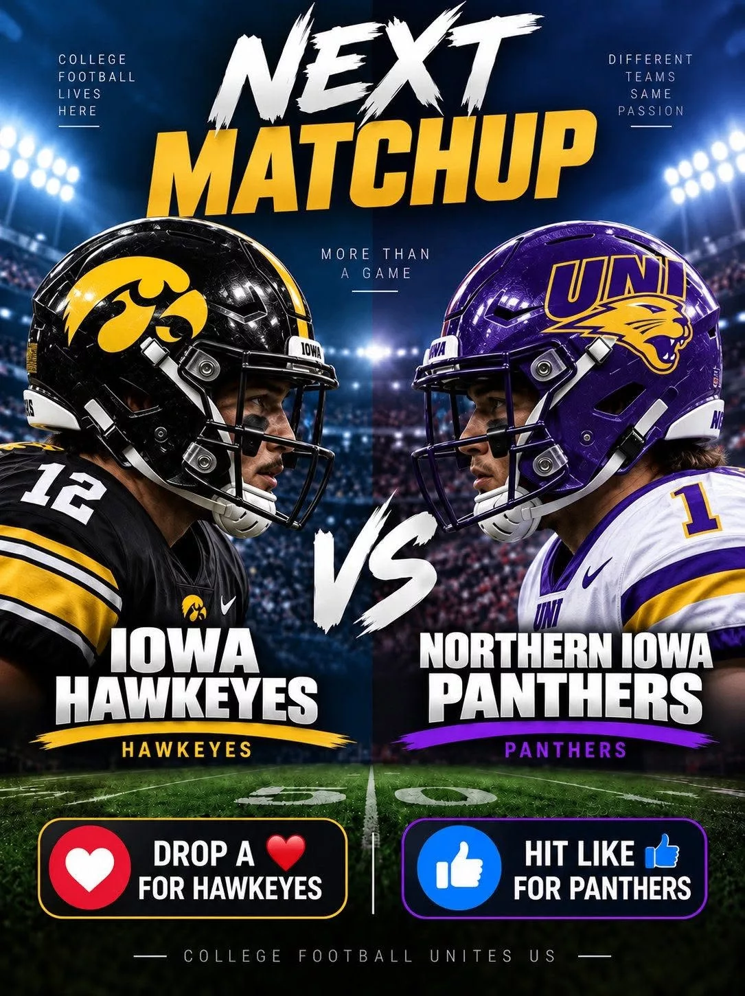 Cover Image for π¨ PRIME-TIME SHOWDOWN: A major announcement has been made surrounding the upcoming Iowa Hawkeyes vs. Northern Iowa Panthers matchup, and fans of both teams should be paying close attention.