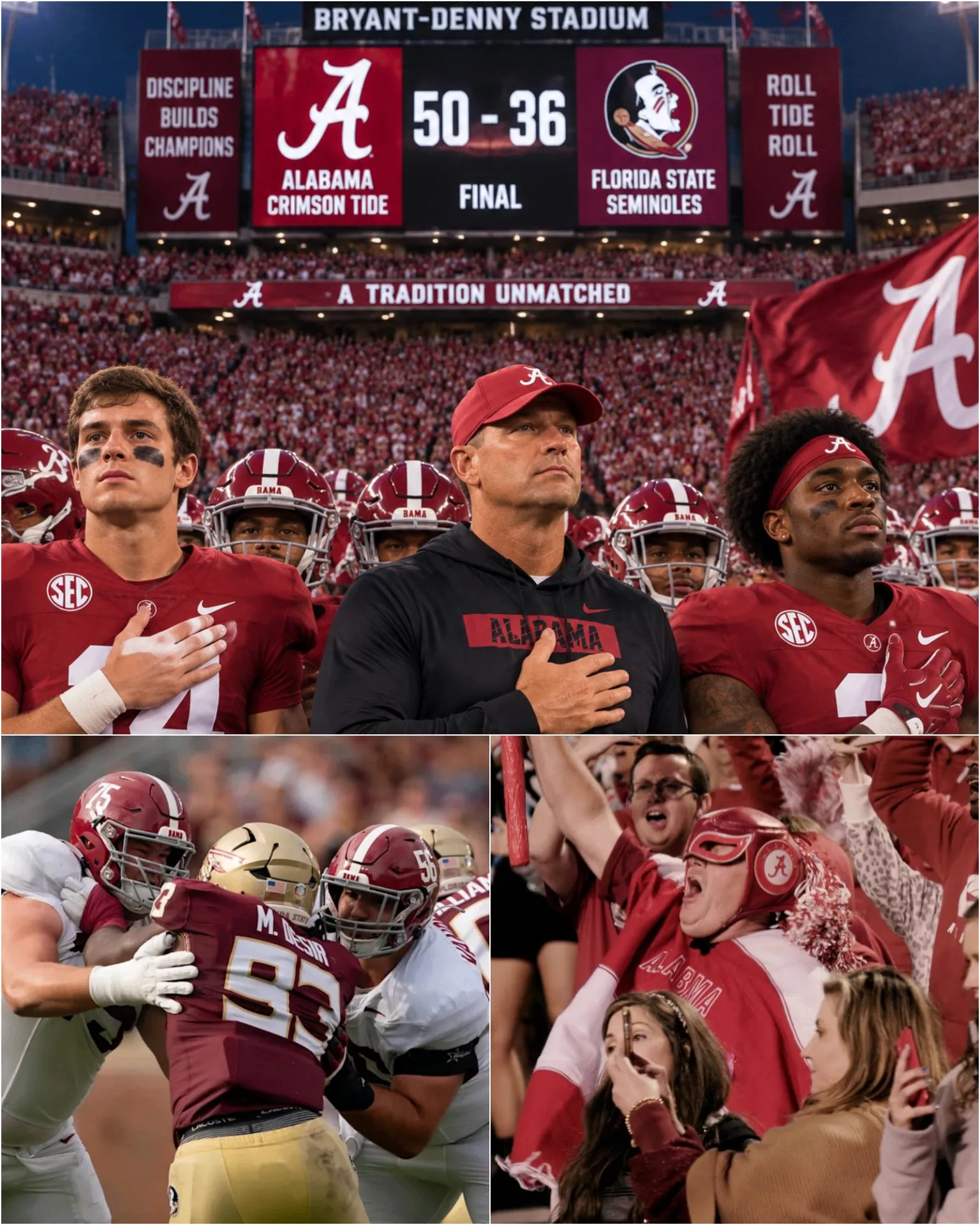 No one expected it — but an emotional postgame moment involving the entire Alabama Crimson Tide team brought the stadium to a standstill.