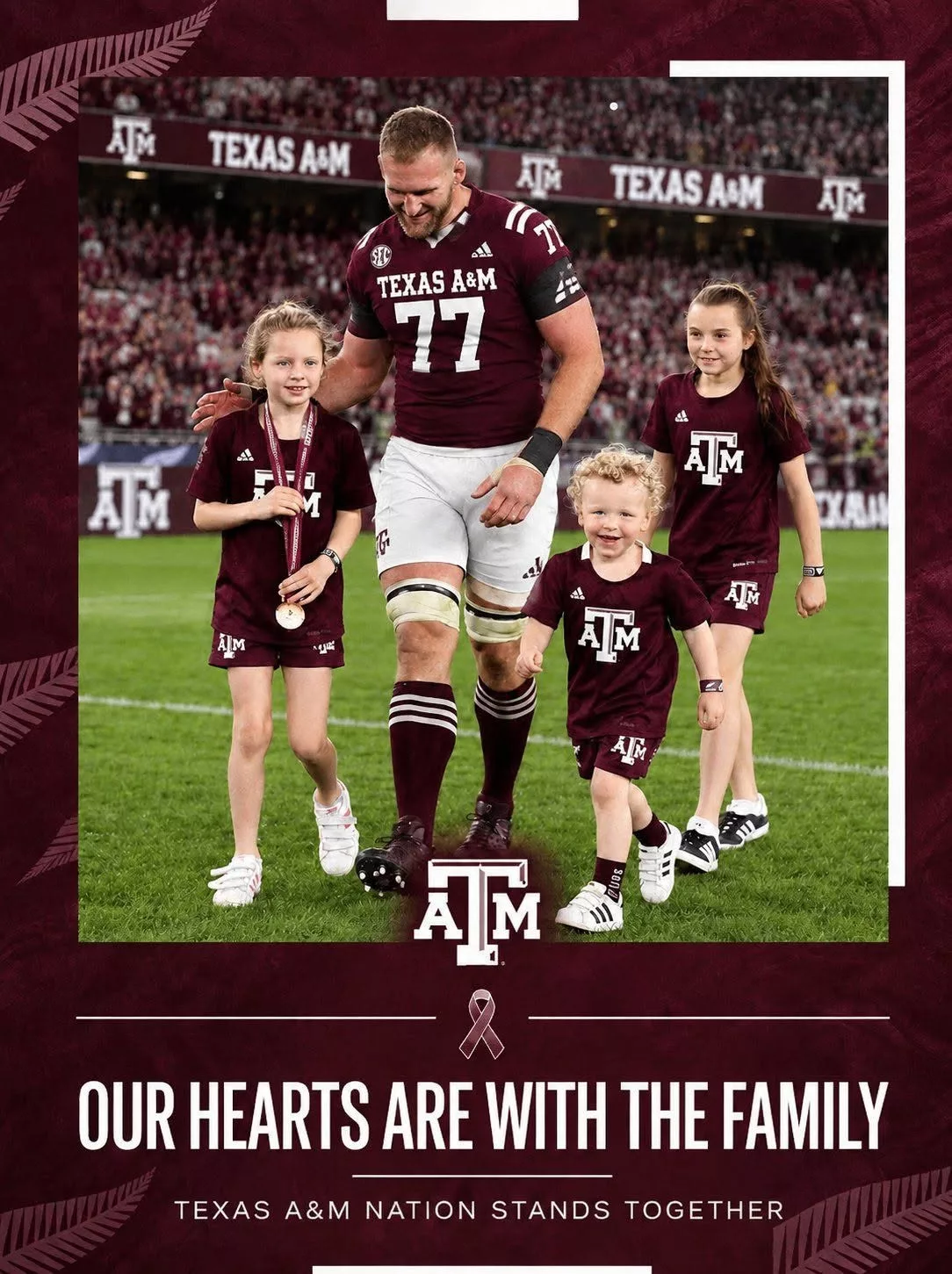 Cover Image for 💔 SAD NEWS: The 13-year-old daughter of a Texas A&M Aggies legend has passed away after suffering cardiac arrest during football practice.