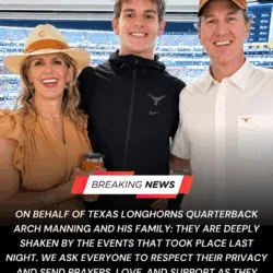 💔 “THE ENTIRE COLLEGE FOOTBALL WORLD IS HEARTBROKEN” after Texas Longhorns quarterback Arch Manning shared something deeply personal about his family — but one detail has Longhorn Nation asking serious questions.