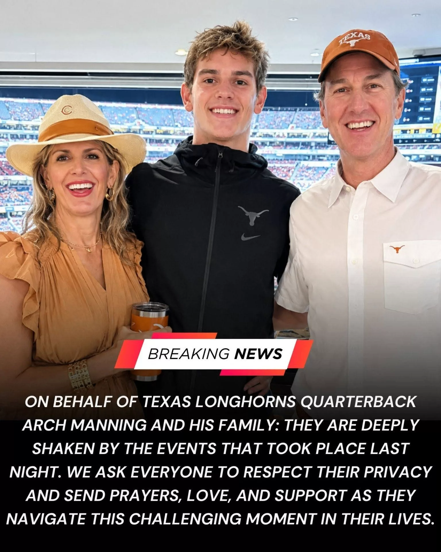 💔 “THE ENTIRE COLLEGE FOOTBALL WORLD IS HEARTBROKEN” after Texas Longhorns quarterback Arch Manning shared something deeply personal about his family — but one detail has Longhorn Nation asking serious questions.