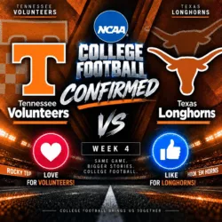 🚨🏈 NCAA CONFIRMED: TENNESSEE VOLUNTEERS VS. TEXAS LONGHORNS — A CAN’T-MISS SEC SHOWDOWN WITH EVERYTHING ON THE LINE! 🔥