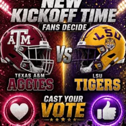 🚨 NEW KICKOFF TIME: ESPN has just announced a major last-minute change to the broadcast schedule for the highly anticipated matchup between the Texas A&M Aggies and the LSU Tigers, and fans of both teams should pay close attention.