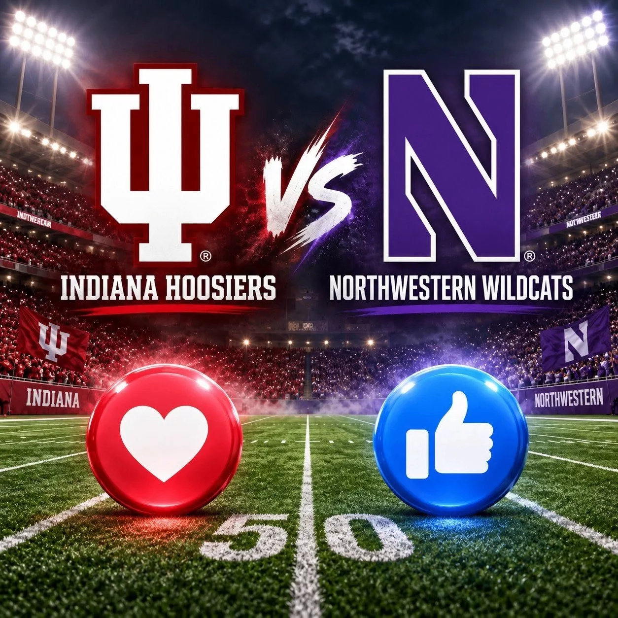 Cover Image for 🏈 Which channels will be broadcasting the INDIANA HOOSIERS VS. NORTHWESTERN WILDCATS game?