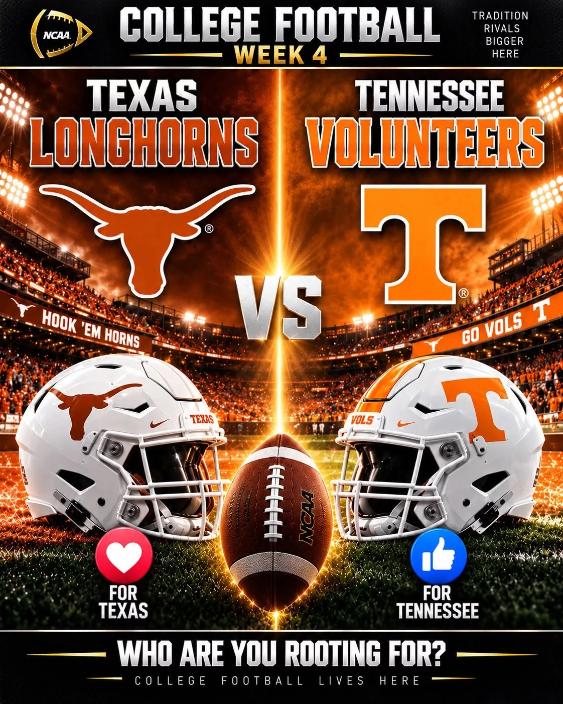 Cover Image for 🚨🗓️ OFFICIALLY CONFIRMED: TEXAS LONGHORNS vs. TENNESSEE VOLUNTEERS HAS BEEN SUDDENLY RESCHEDULED — FANS NEED TO UPDATE THEIR PLANS NOW! 🔥