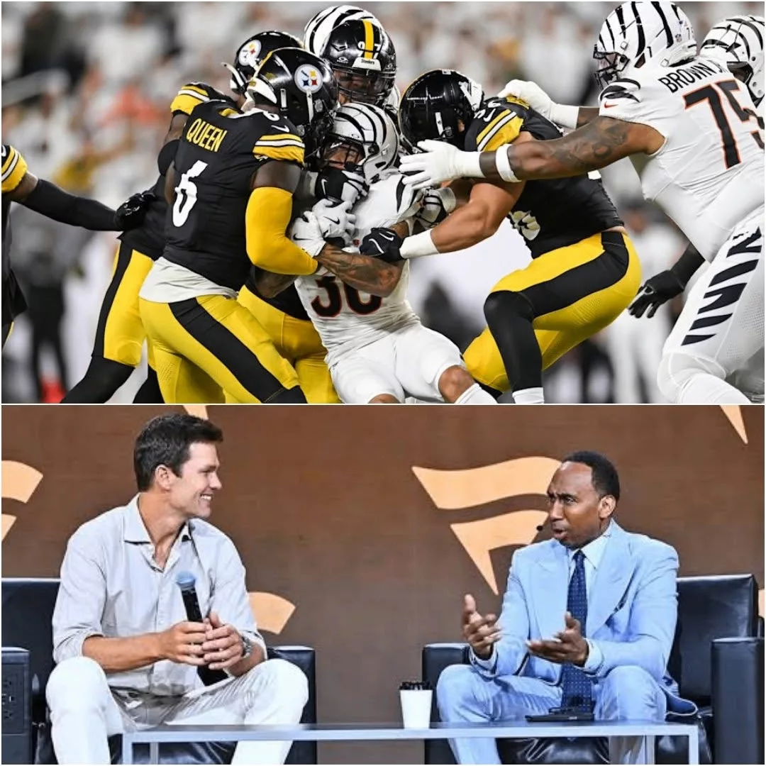 Cover Image for “SIT DOWN. AND BE QUIET, STEPHEN A.” — Tom Brady SHUTS DOWN Stephen A. Smith LIVE ON AIR after a fiery attack on the PITTSBURGH STEELERS ahead of their showdown with the CINCINNATI BENGALS, leaving the studio completely frozen. 😳🏈